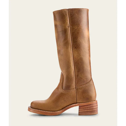 Lulu Damen Stiefel Eckige Spitze Hoher Schaft Stabiler Absatz