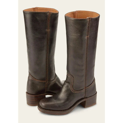 Lulu Damen Stiefel Eckige Spitze Hoher Schaft Stabiler Absatz