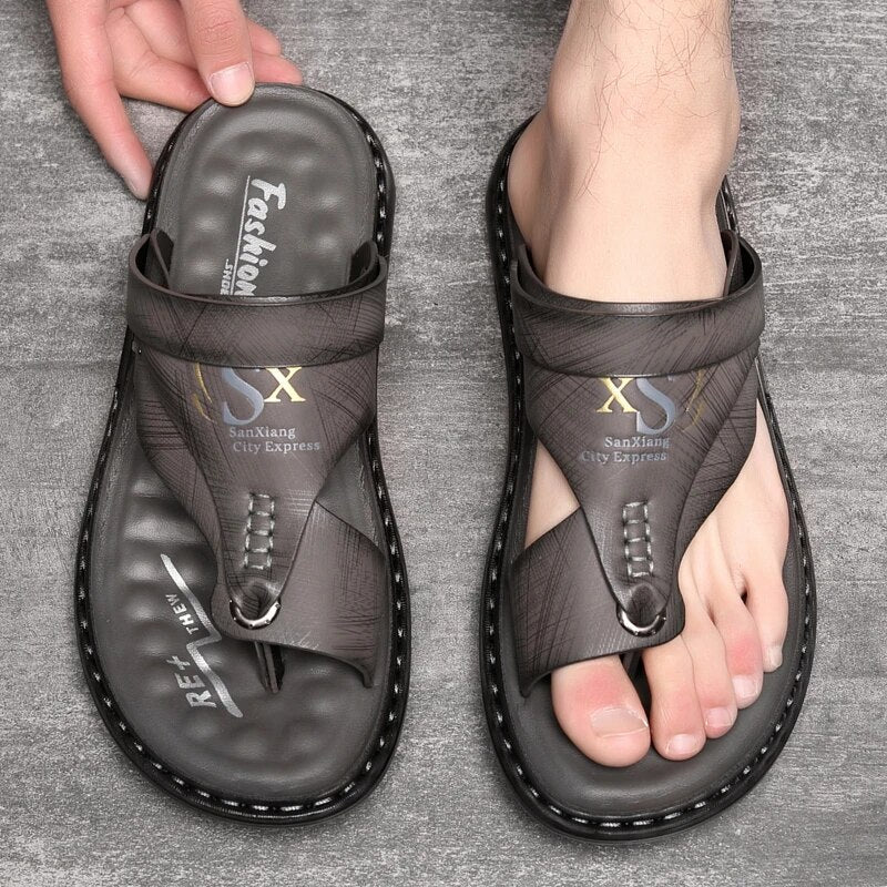 Herren Orthopädische Sandalen Ergonomisch Schwarz - Norvielle