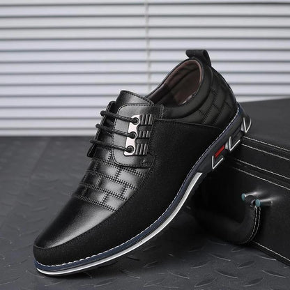 Herren Orthopädische Wanderschuhe Leder Schwarz - Norvielle