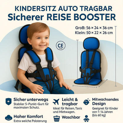 Tragbarer Kindersitz Auto Reisebooster Sicher