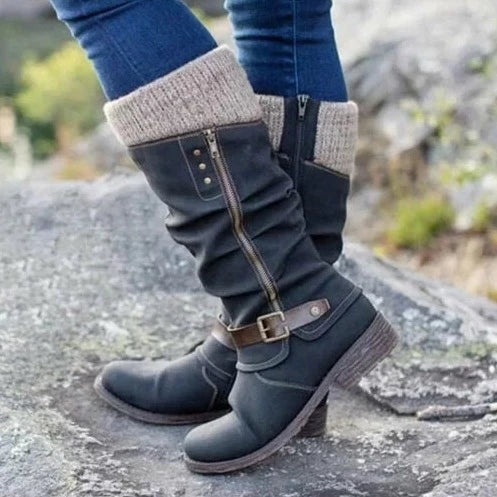 Damen Orthopädische Stiefel Wadenlang Bequem
