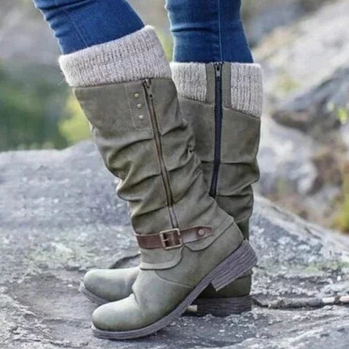 Damen Orthopädische Stiefel Wadenlang Bequem