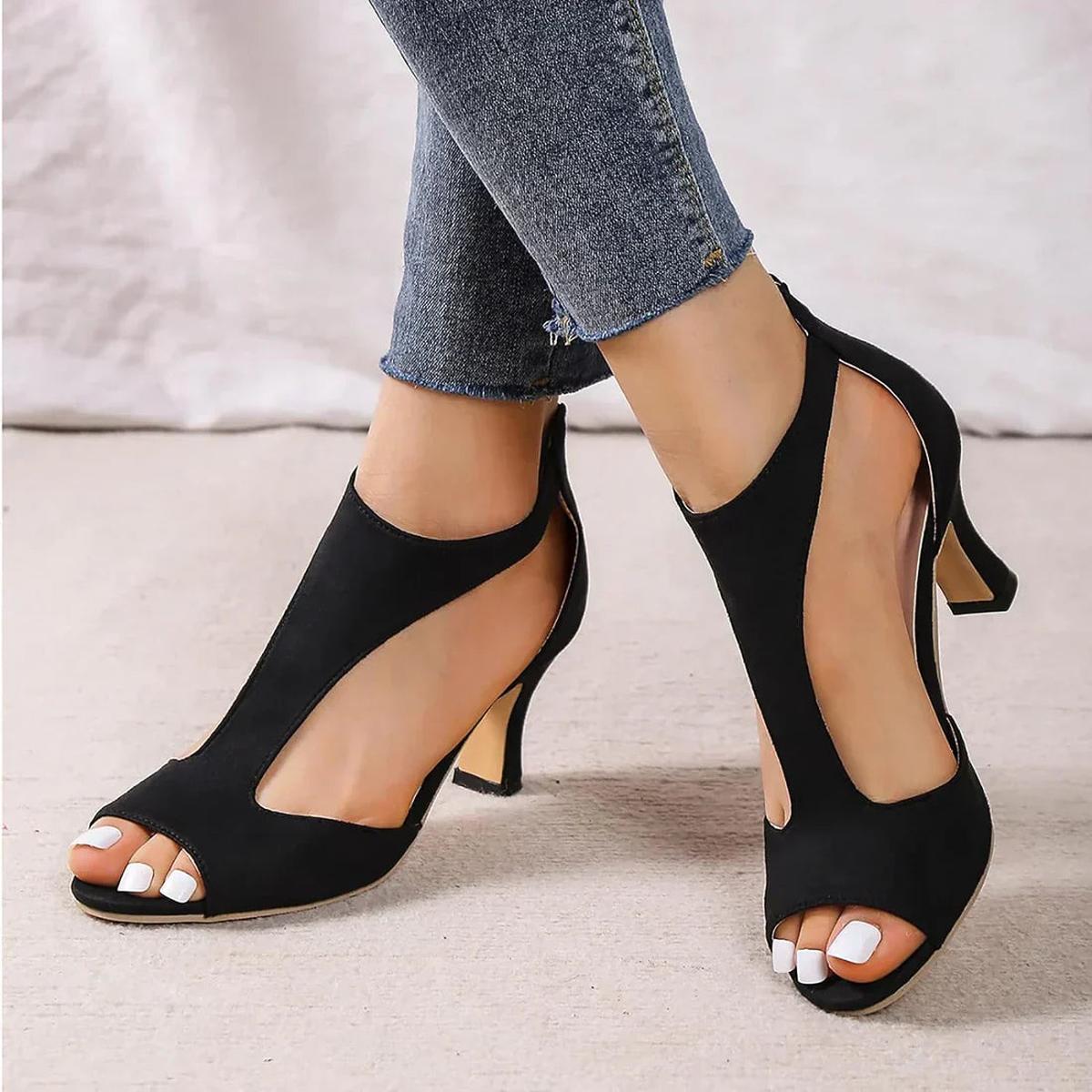Damen Sandalen Offener Zehenbereich Absatz