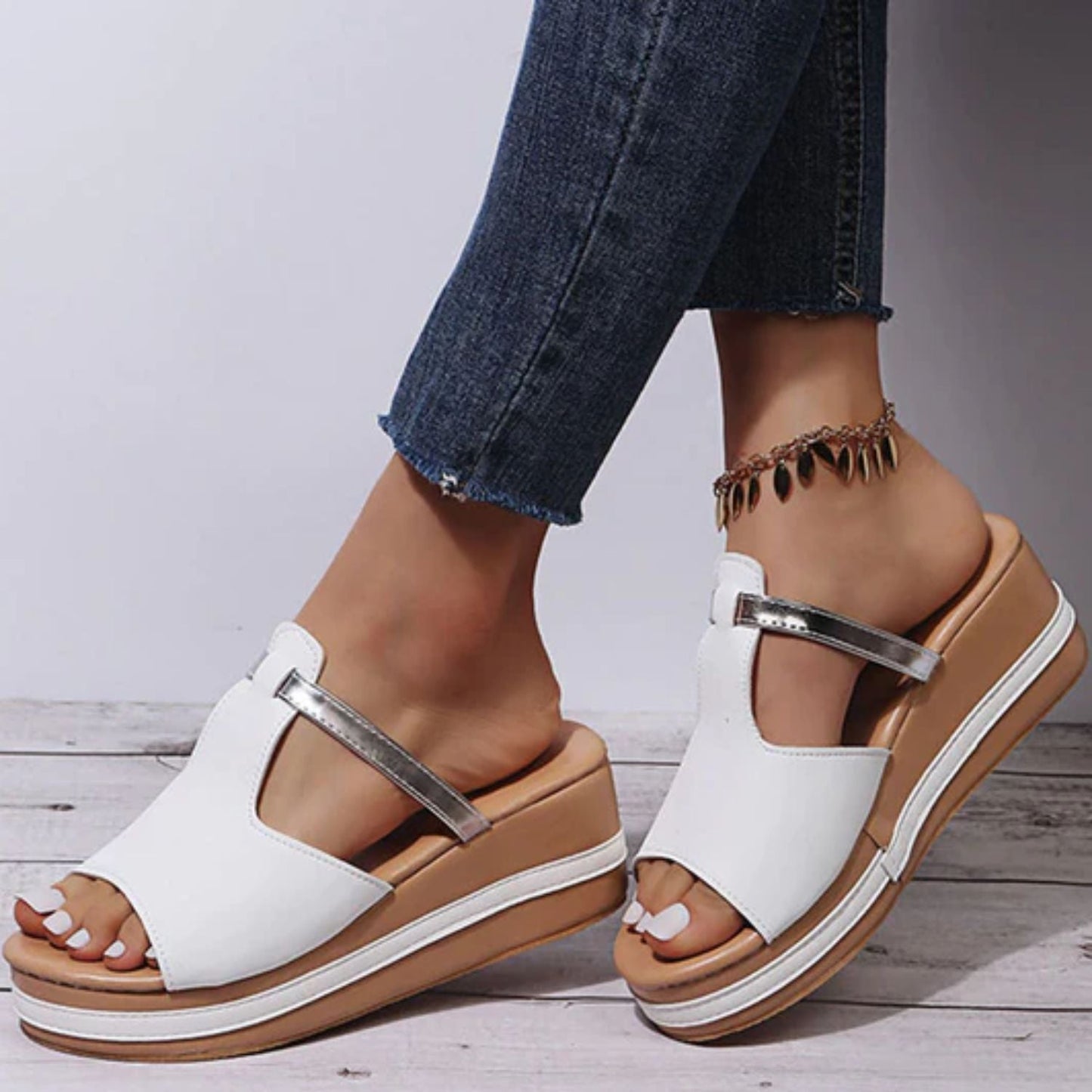 Norvielle Damen Orthopädische Sandalen Hochabsatz