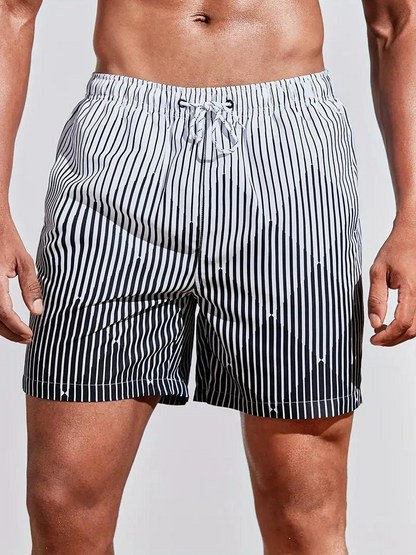Oscar Herren Badehose Gestreift Kordelzug - Norvielle