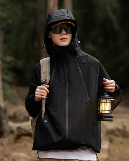 Unisex Regenjacke Mit Kapuze Wasserdicht