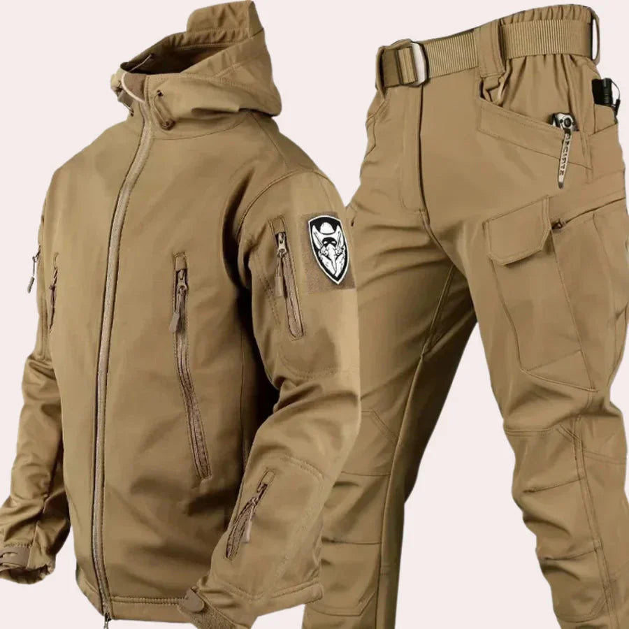Herren Militärjacke Wasserdicht Taktische Outdoorhose Schwarz - Norvielle