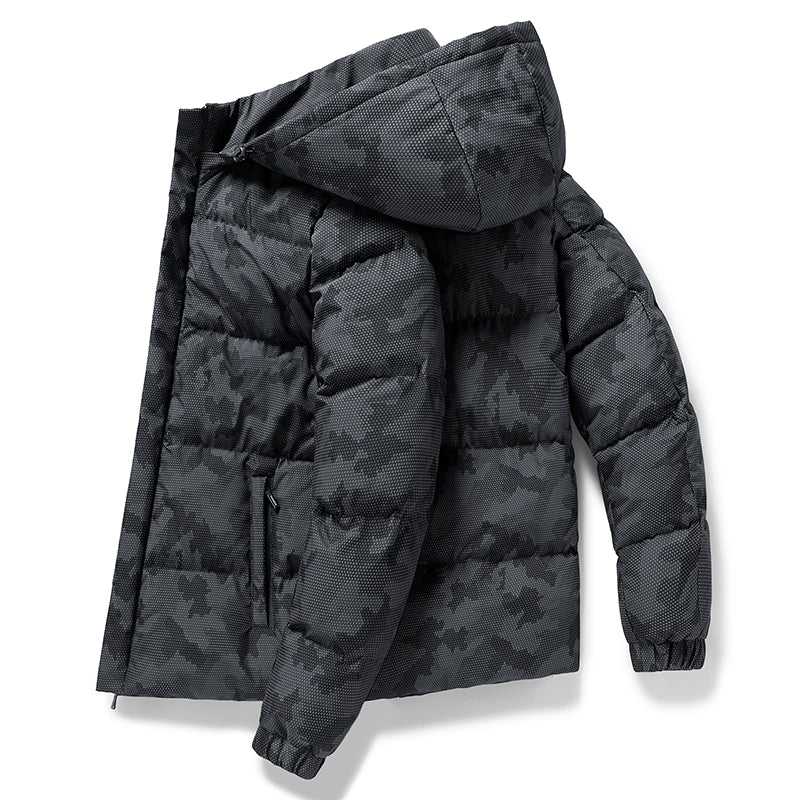Herren Skijacke Bergmotiv Wasserdicht Schwarz - Norvielle