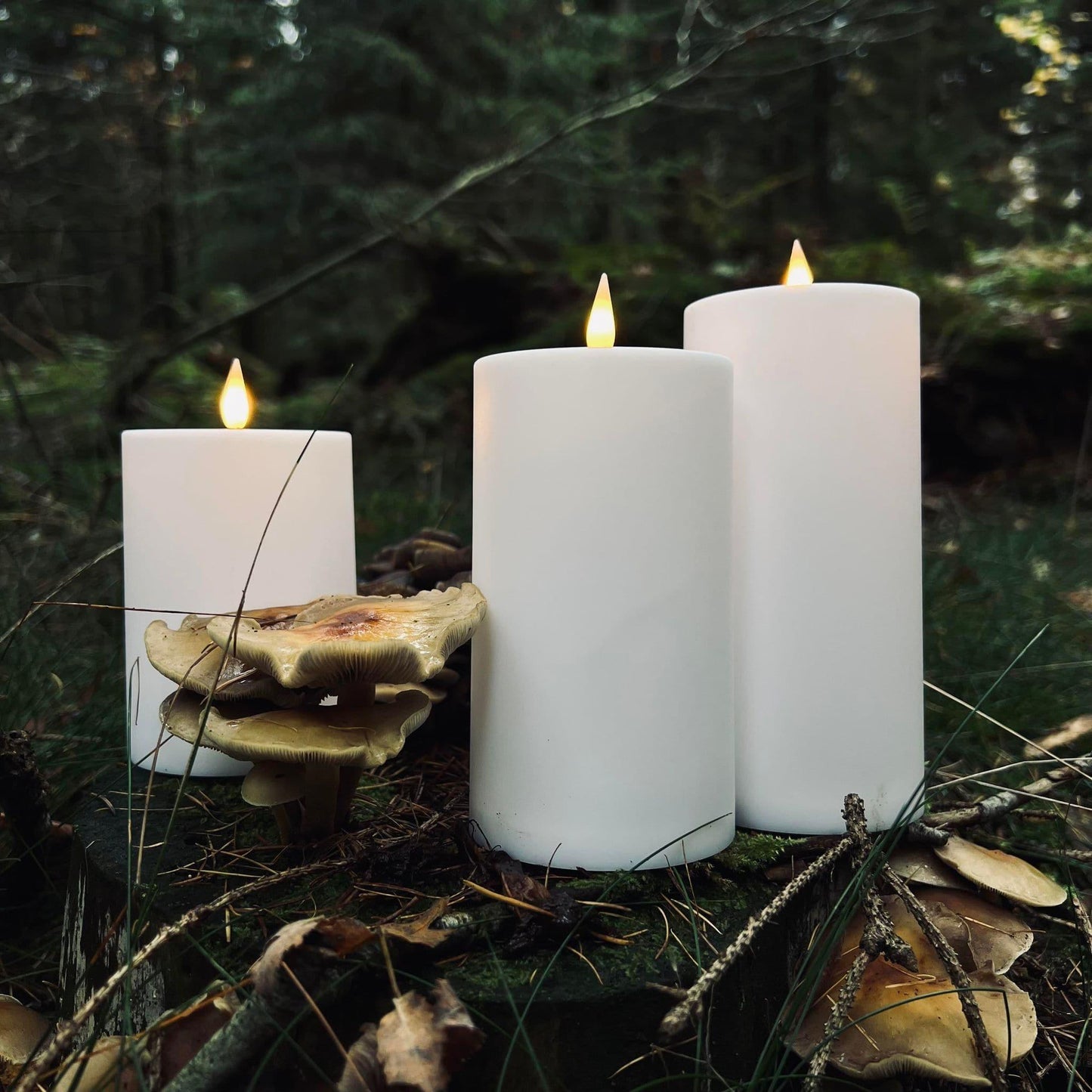 LED Kerzen Set Flammenlos Säulenkerzen