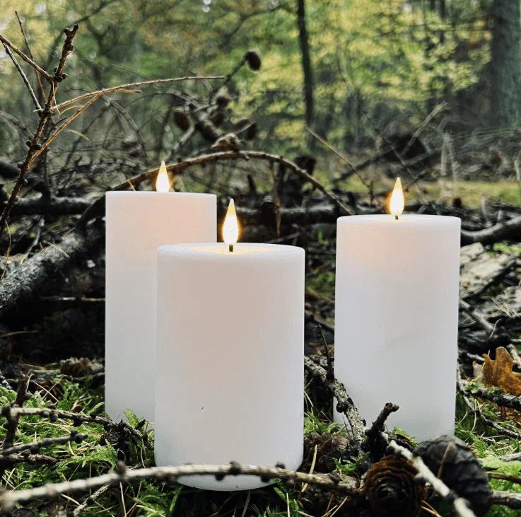 LED Kerzen Set Flammenlos Säulenkerzen