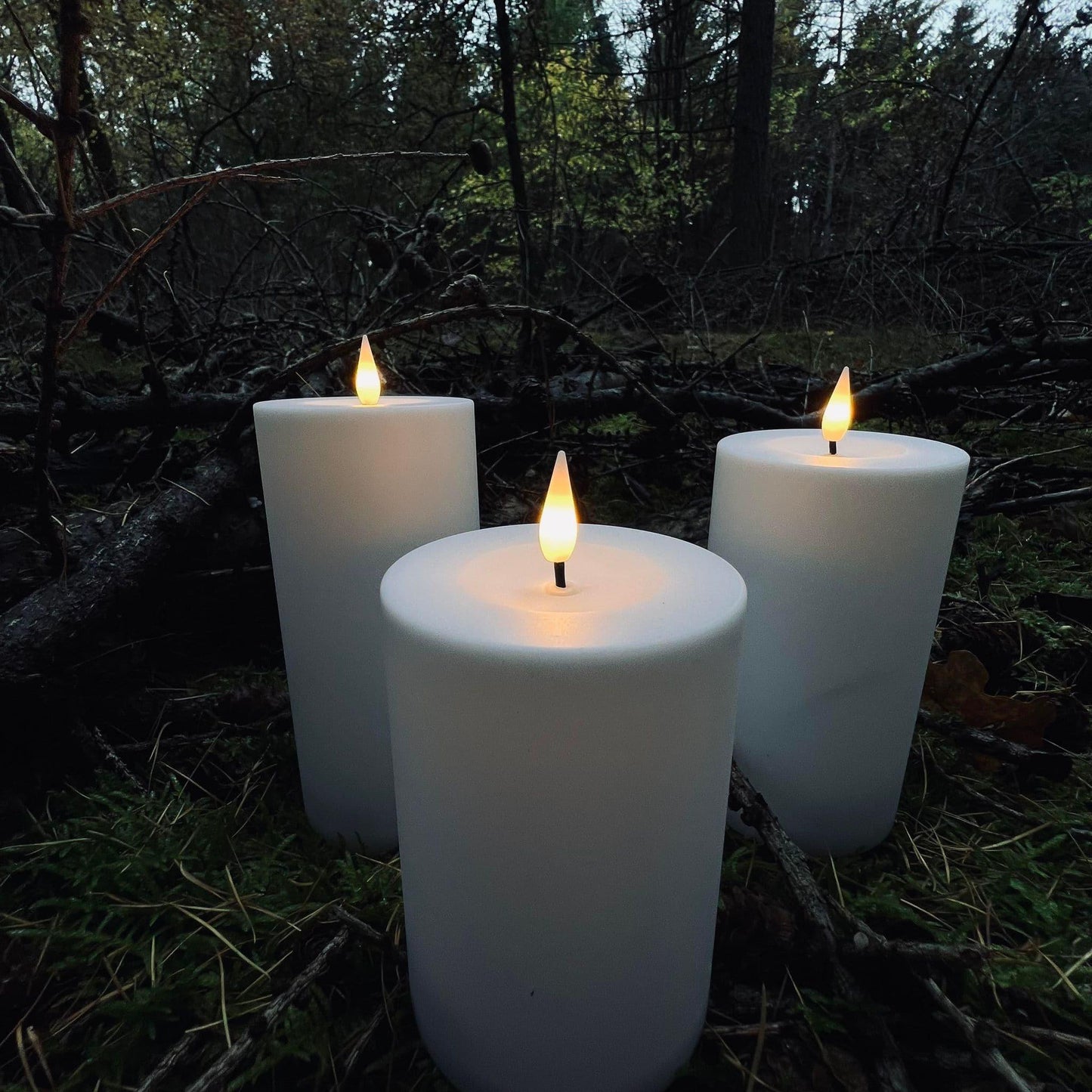 LED Kerzen Set Flammenlos Säulenkerzen