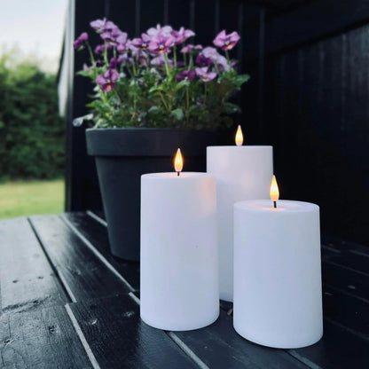 LED Kerzen Set Flammenlos Säulenkerzen