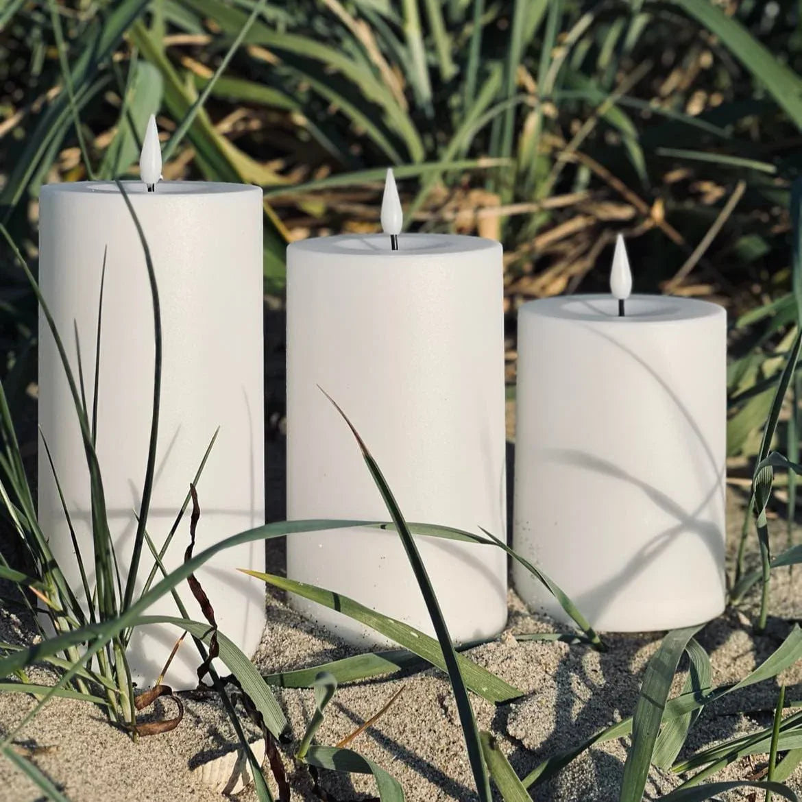 LED Kerzen Set Flammenlos Säulenkerzen