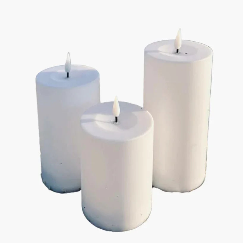 LED Kerzen Set Flammenlos Säulenkerzen - Norvielle