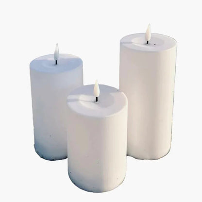 LED Kerzen Set Flammenlos Säulenkerzen - Norvielle