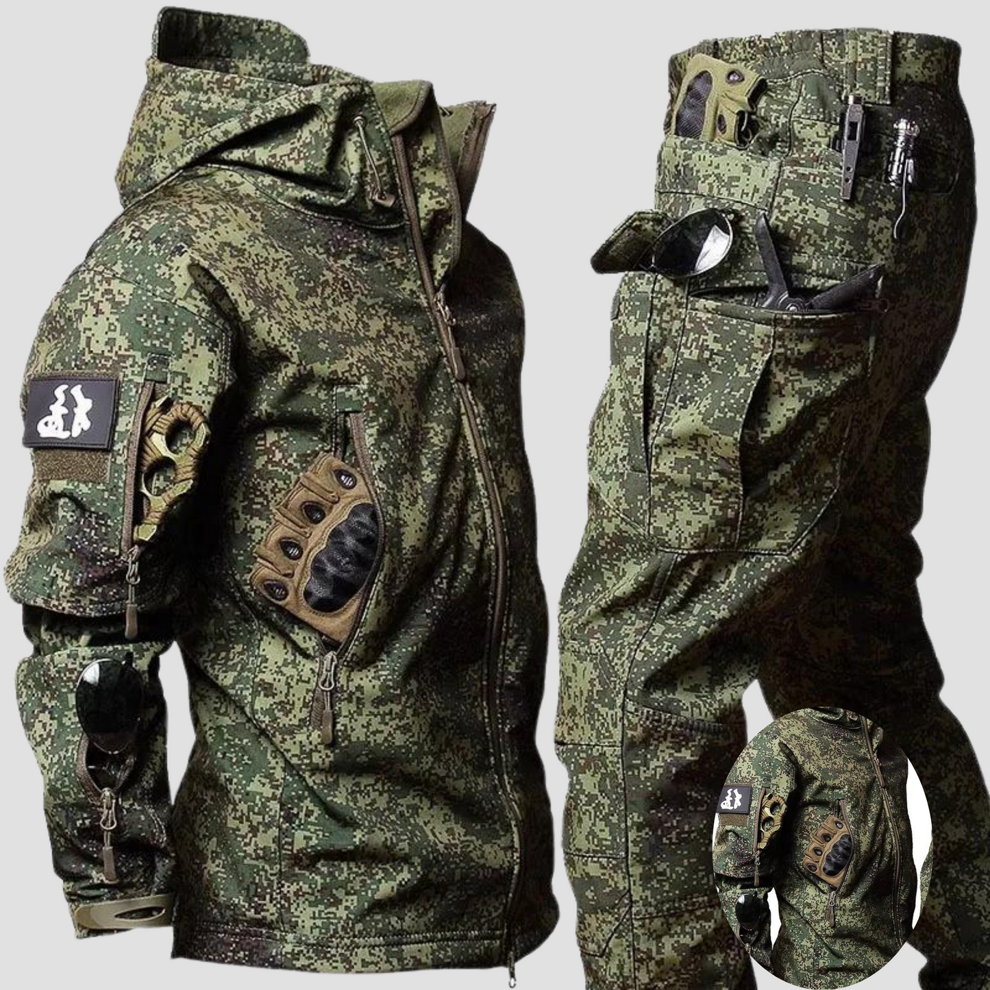Herren Taktische Outdoorjacke Camouflage Winter - Norvielle