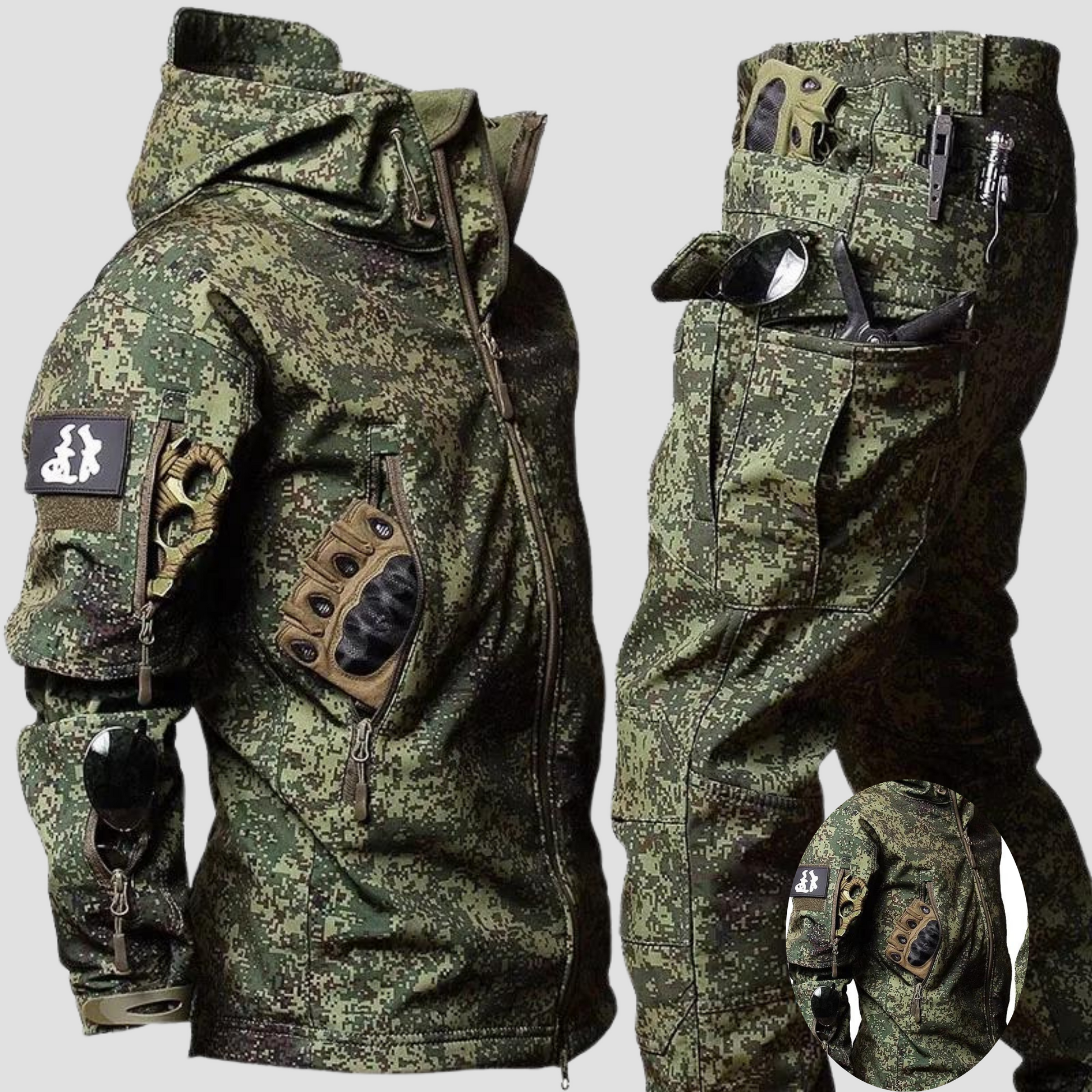 Herren Taktische Outdoorjacke Camouflage Winter - Norvielle