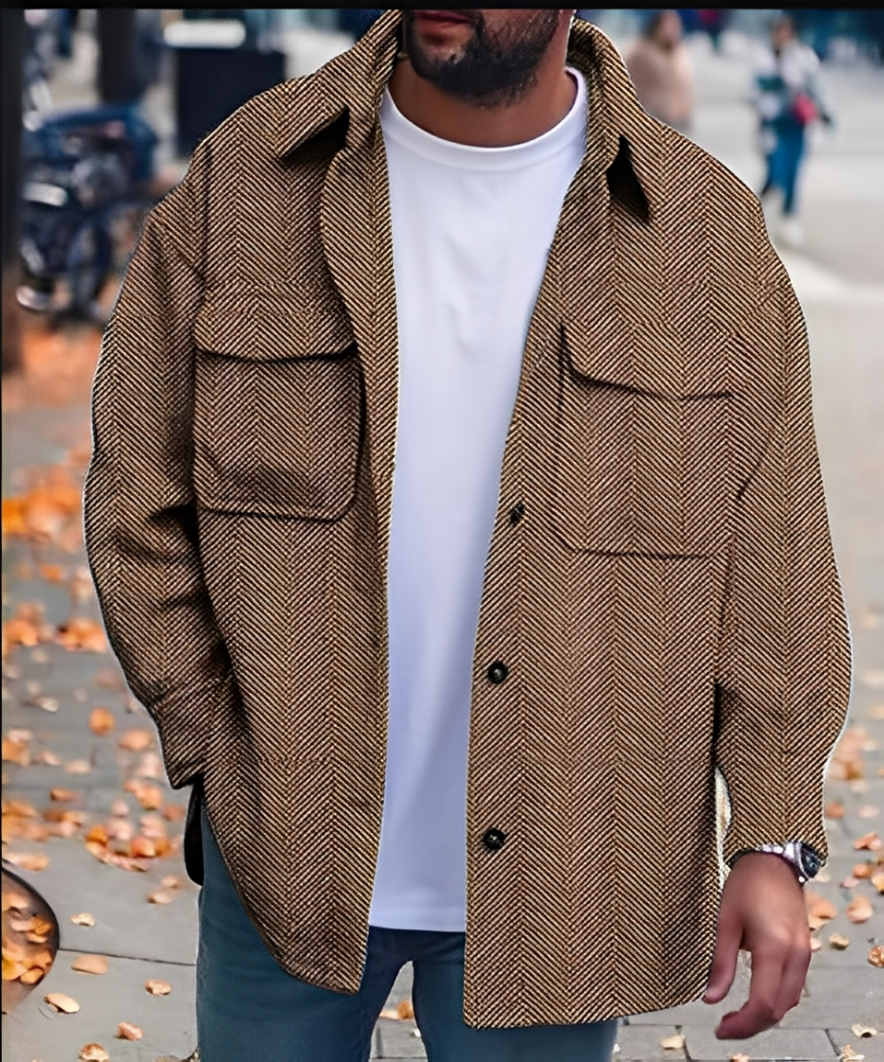 Herren Overshirt Knöpfe Finn
