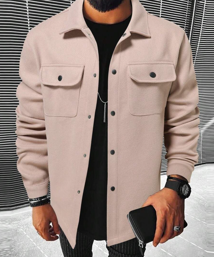 Herren Overshirt Knöpfe Finn