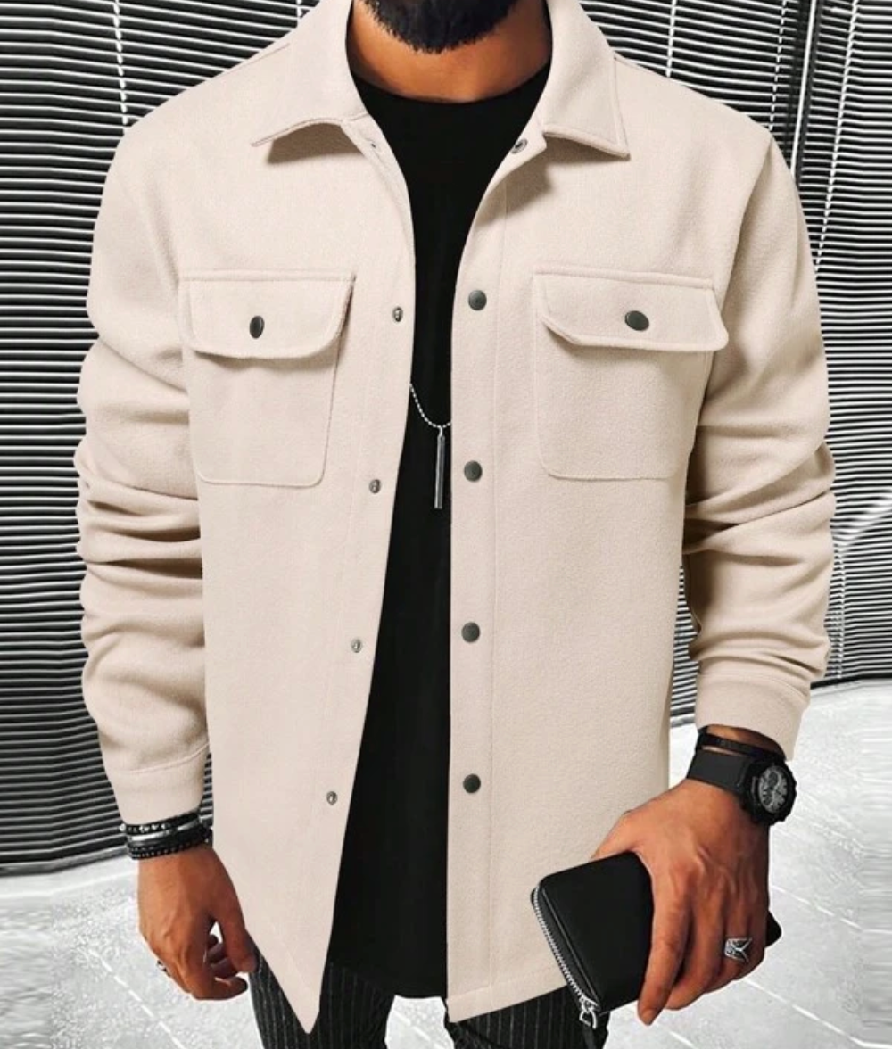 Herren Overshirt Knöpfe Finn