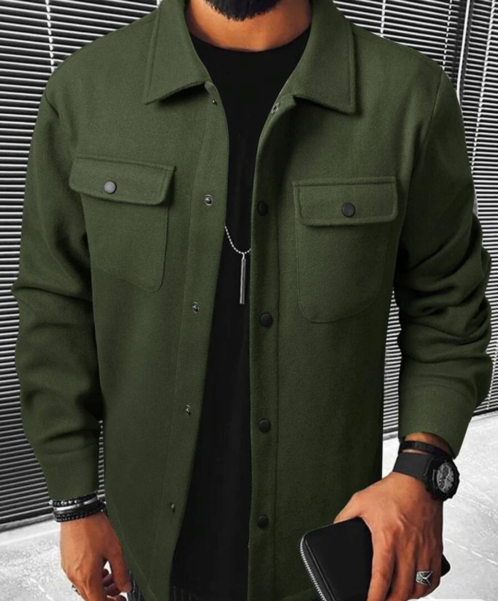 Herren Overshirt Knöpfe Finn