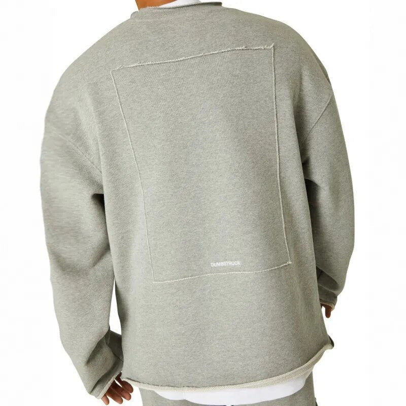 Oversized Pullover – Lässig – Einfarbig – Oversized Sweatshirt – Herren-Sweatshirt-Chaps Herrenmode