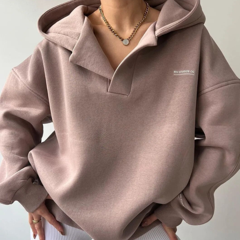 Norvielle Damen Oversized Hoodie Winter - Norvielle
