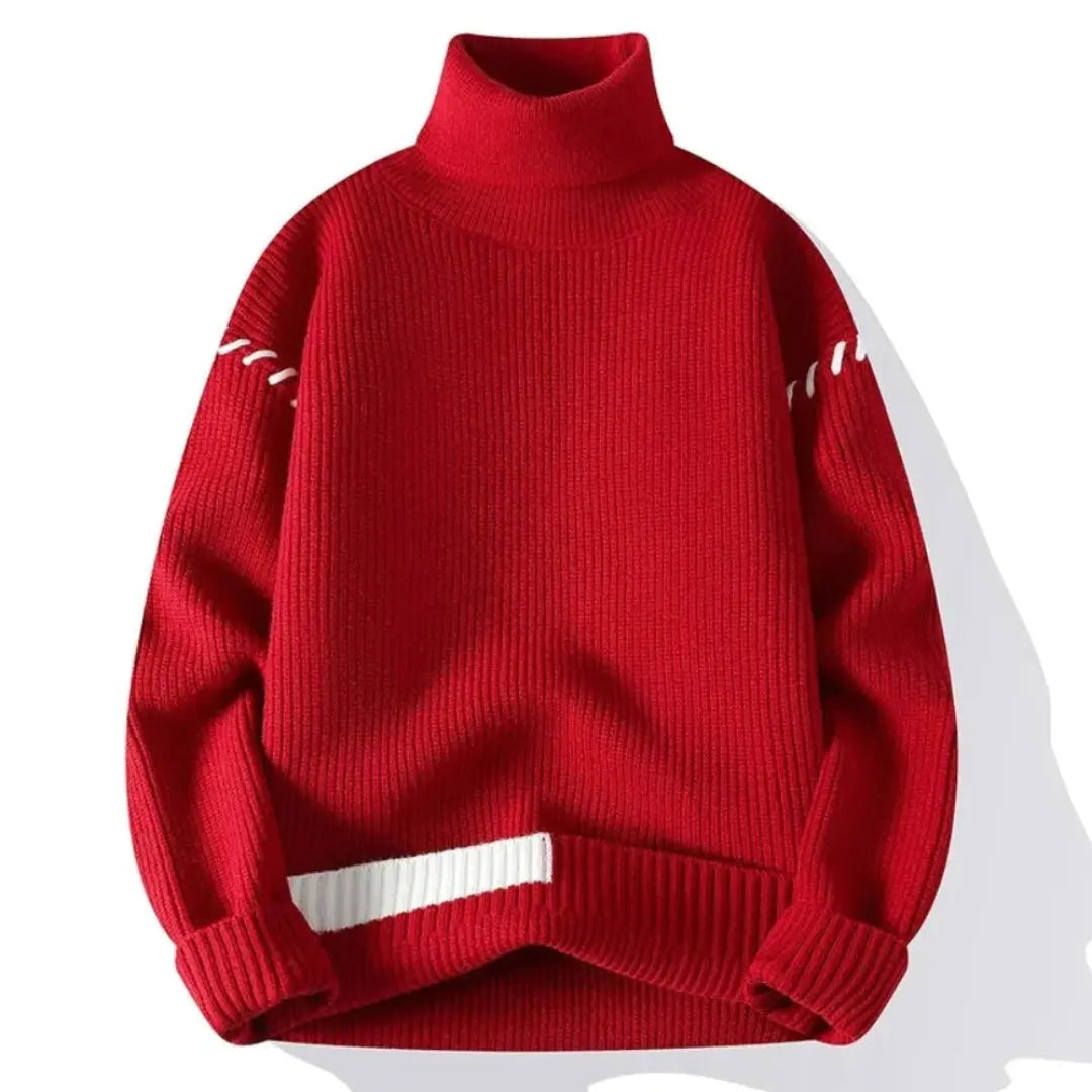Strickpullover Oversized Patchwork-Design Unisex Winter