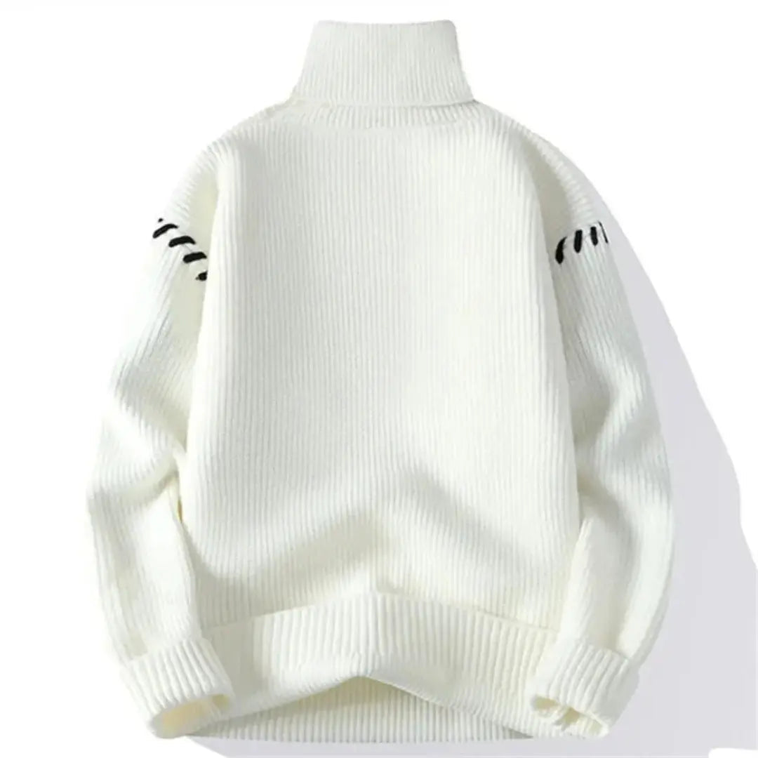 Strickpullover Oversized Patchwork-Design Unisex Winter - Norvielle