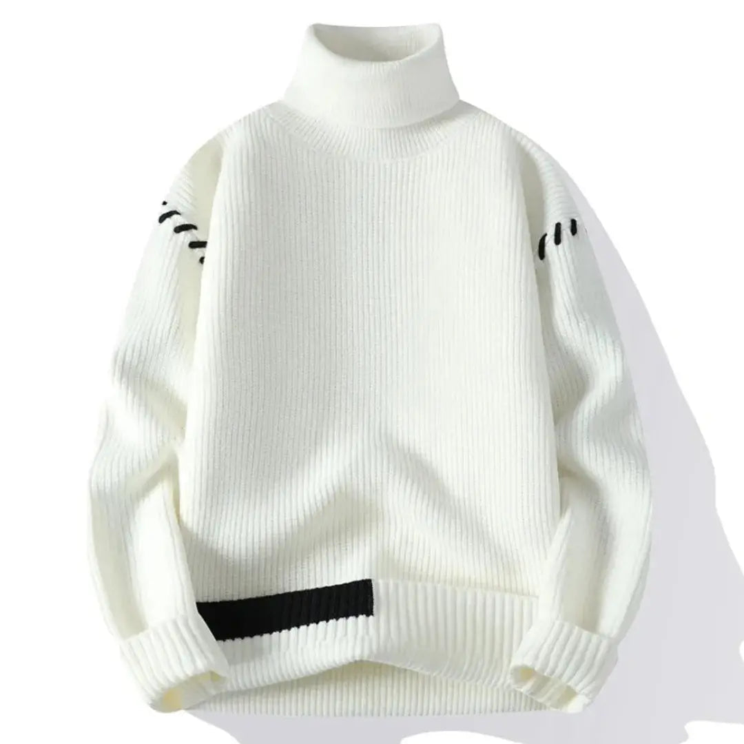Strickpullover Oversized Patchwork-Design Unisex Winter