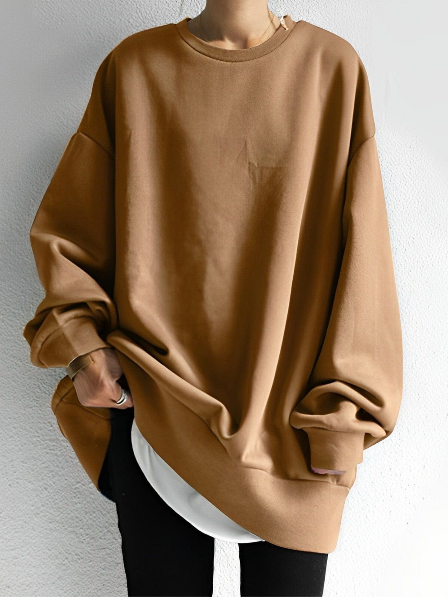 Damen Oversized Pullover Lockere Passform