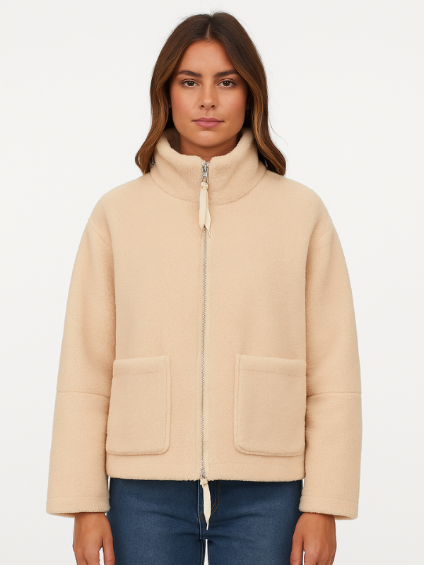 Damen Übergröße Sherpa Fleece Jacke Winter