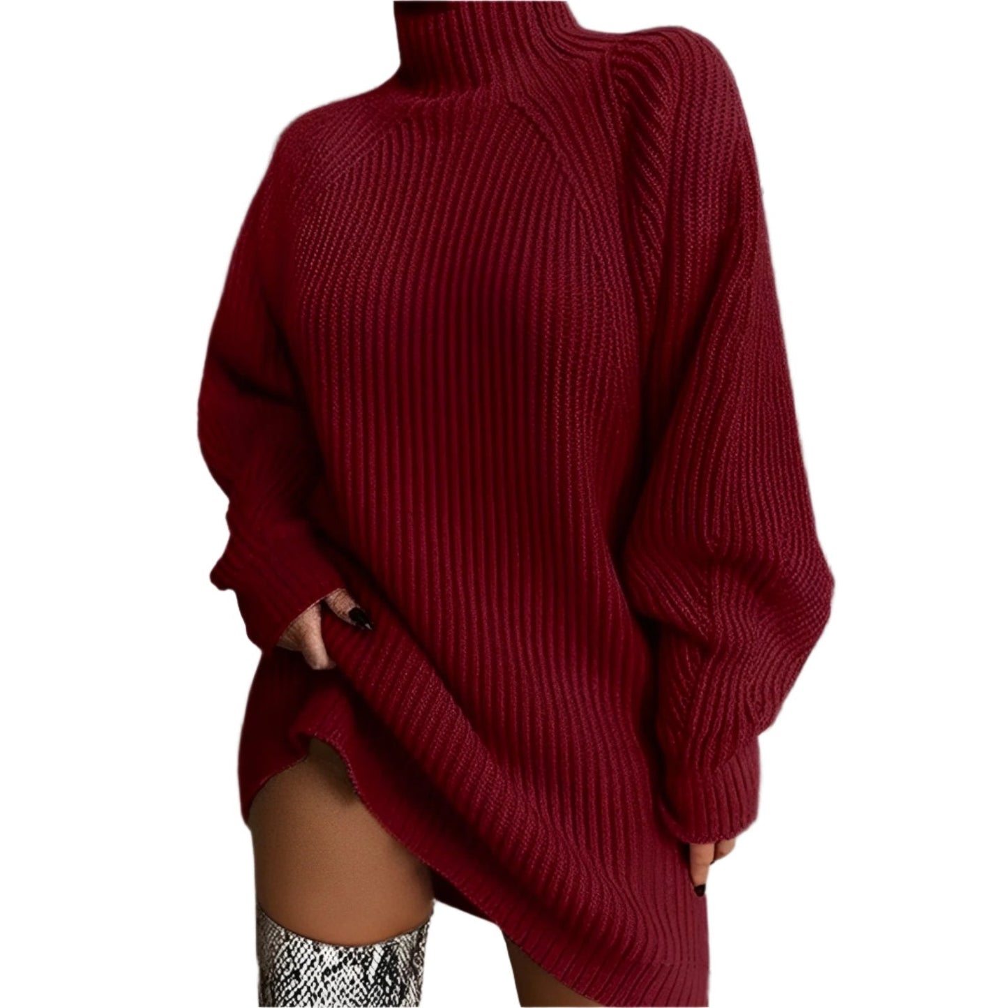 Norvielle Unisex Rollkragenpullover Groß Winterwärme