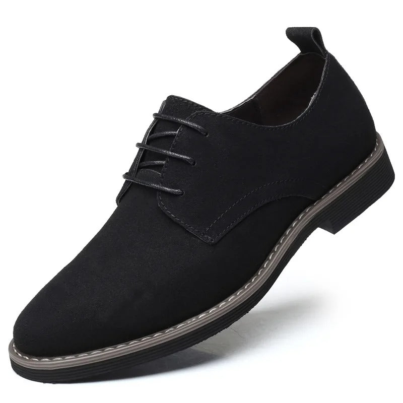 Herren Oxford-Schnürschuhe Wildleder Schwarz - Norvielle
