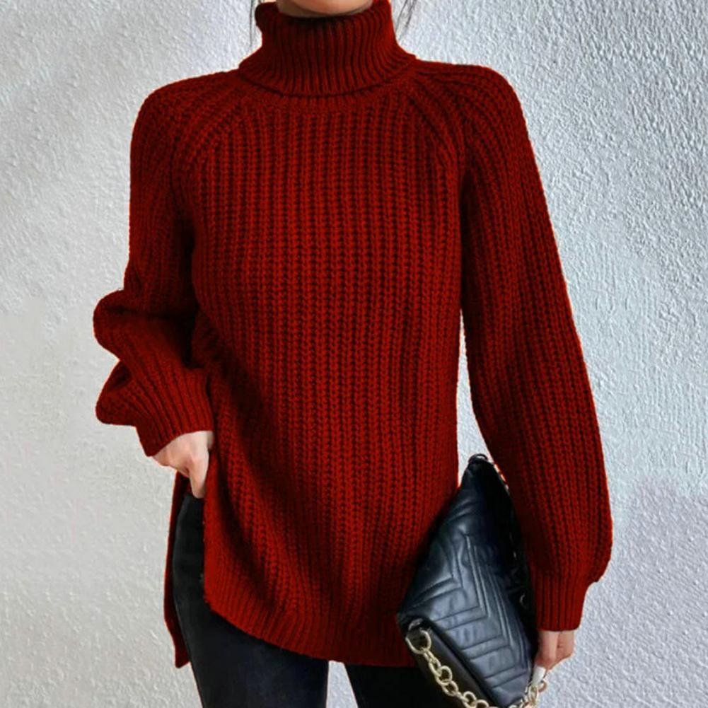 Norvielle Damen Rollkragenpullover Komfort