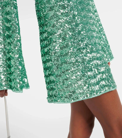 Damenkleid Mini-Länge V-Ausschnitt Weite Ärmel