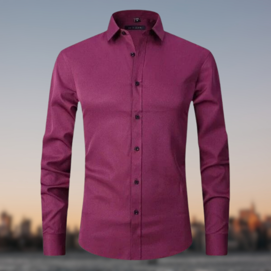 Herren Elegantes Stretch-Hemd Langarm