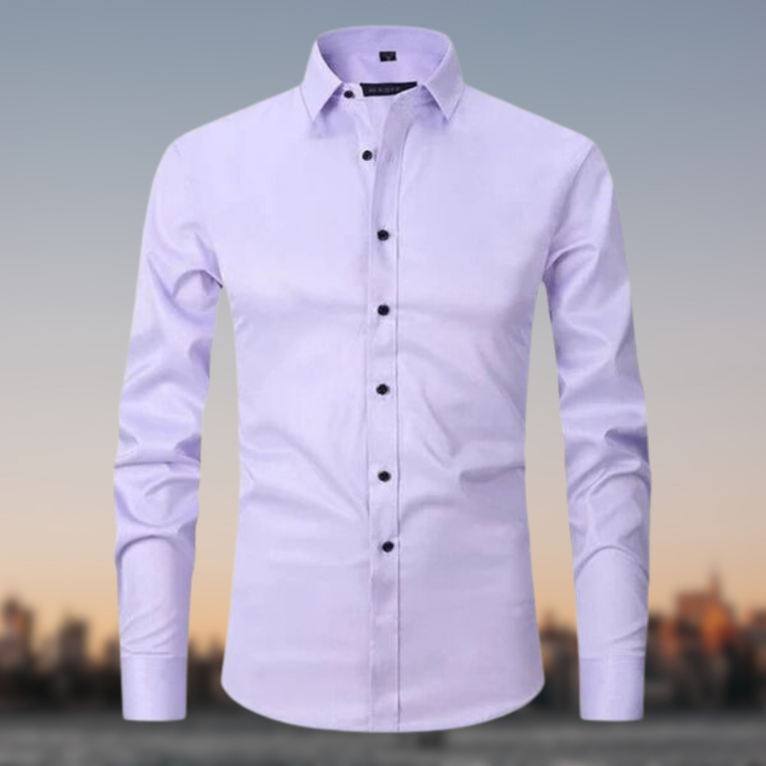 Herren Elegantes Stretch-Hemd Langarm