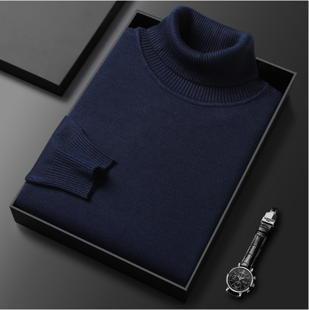 Herren Rollkragenpullover Lässig Frühjahr