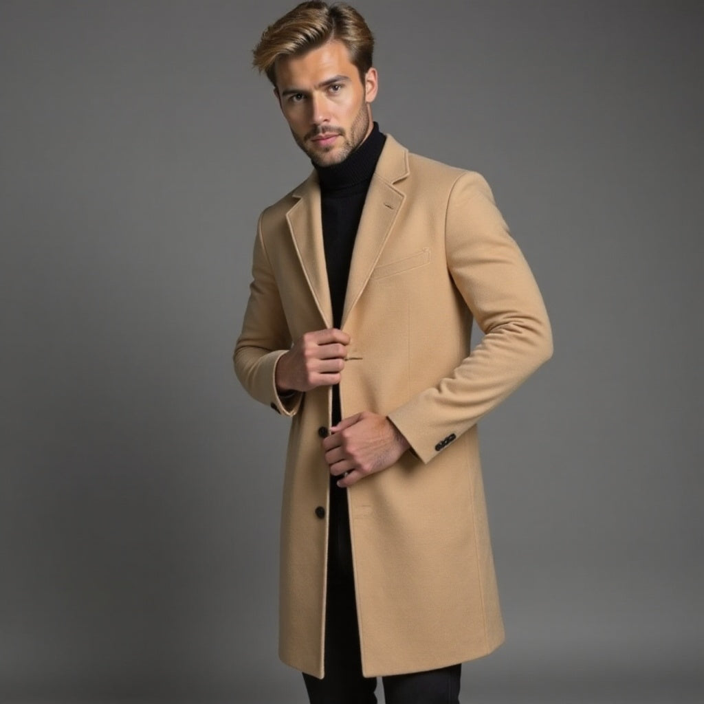 Herren Wintermantel Slim Fit Klassisch