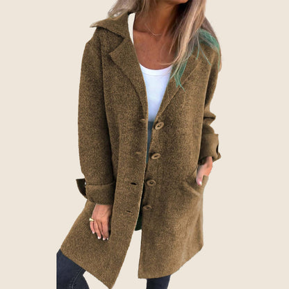 Damen Oversized-Mantel Lässig Revers