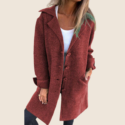 Damen Oversized-Mantel Lässig Revers