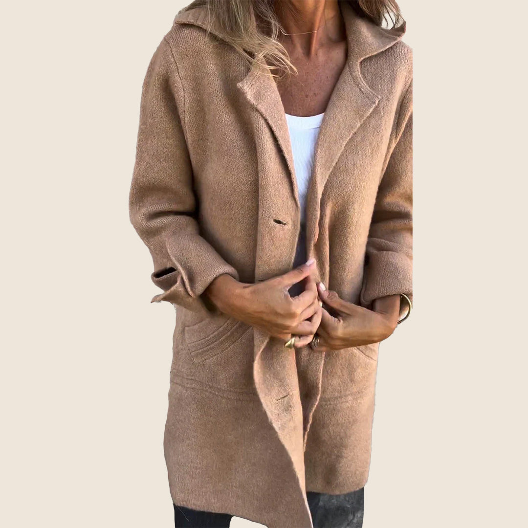 Damen Oversized-Mantel Lässig Revers