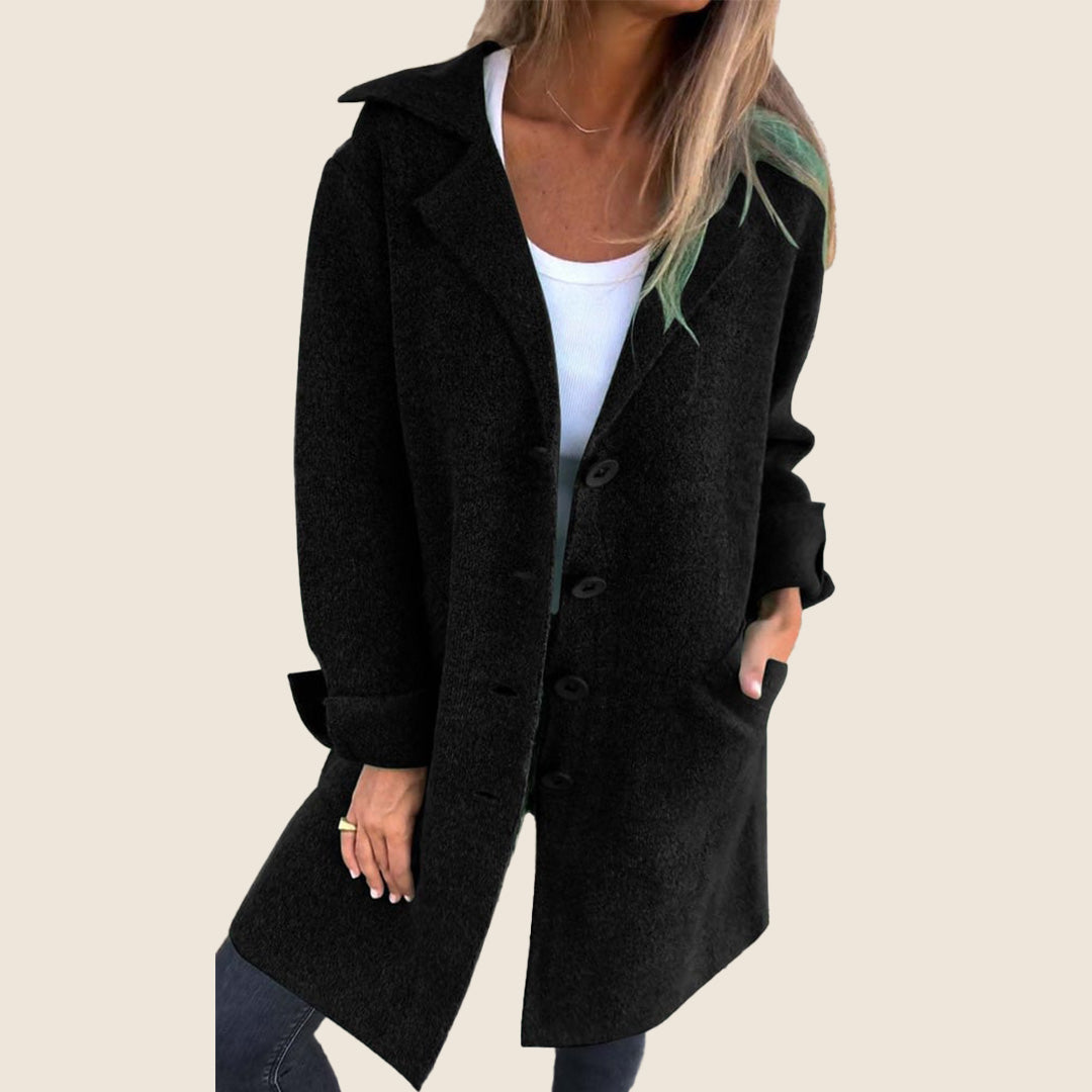 Damen Oversized-Mantel Lässig Revers