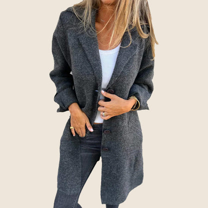 Damen Oversized-Mantel Lässig Revers