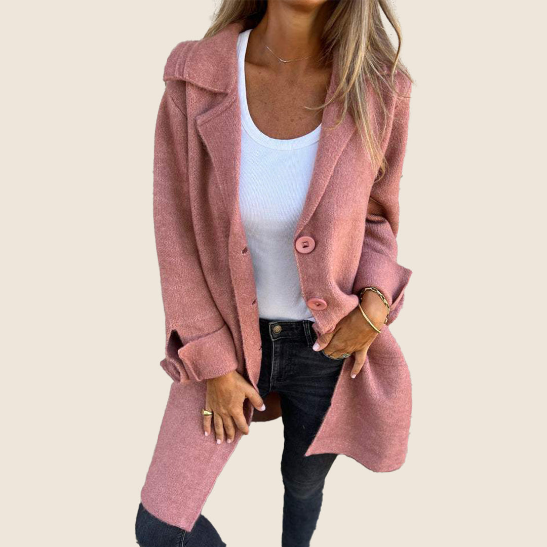 Damen Oversized-Mantel Lässig Revers