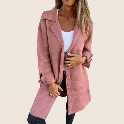 Damen Oversized-Mantel Lässig Revers