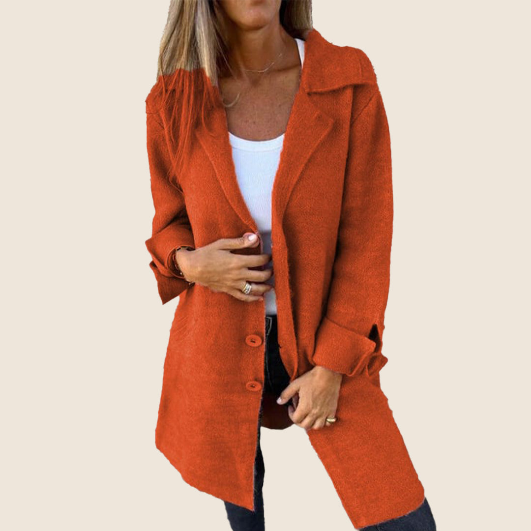 Damen Oversized-Mantel Lässig Revers