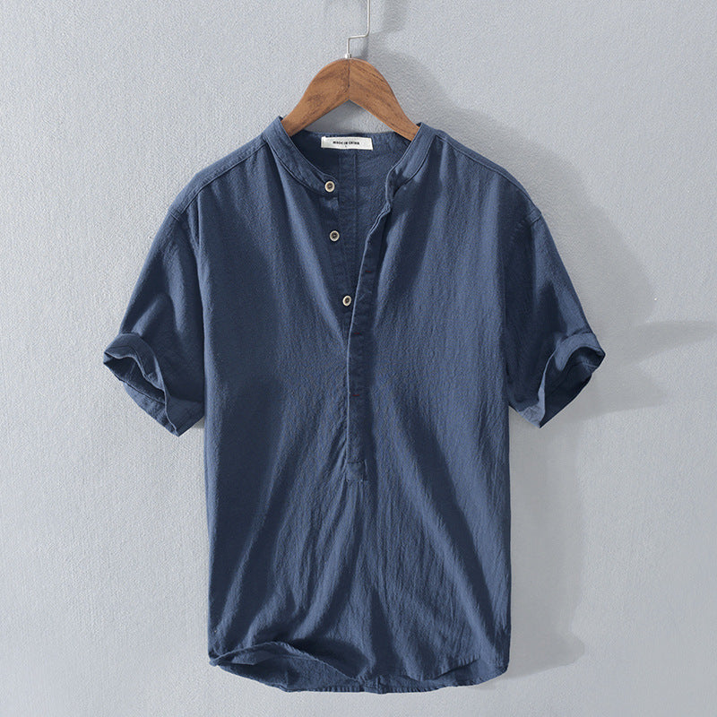Martin Herren Sommerhemd Baumwolle Beige - Norvielle